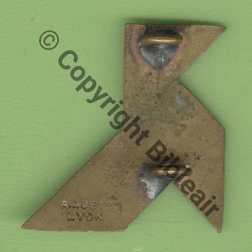 A0673  1939.40 26mm BR.11 A0673NH 1eDRILLE GR.I.33  A.AUGIS LYON 2Li 2Anno Dos lisse Src.Y.GENTY 48Eur07.16 