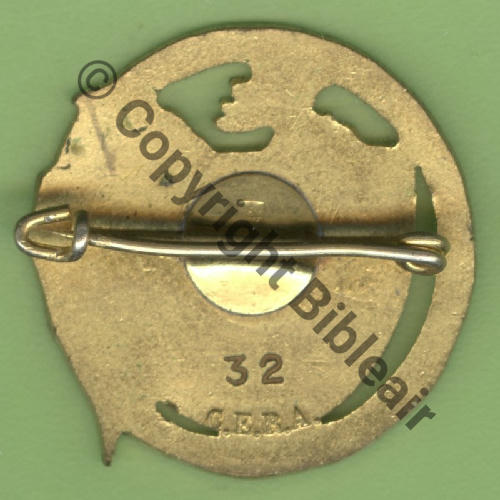 A0709 1948.51 CERA 32 VILLA  AB SM Bol poinconne Dos lisse grave CERA 32 EVIDE &DORE BAS DROITE EMAIL Src.Y.GENTY 80Eur 04.22 