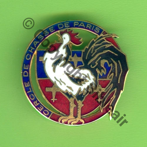 A0709 CERCLE DE CHASSE DE PARIS EC.2.10 SEINE CREIL  SM Bol pince petit Dos lisse irreg type AB  SNH No144 en gros et noir Src.Y.GENTY 200Eur03.18 