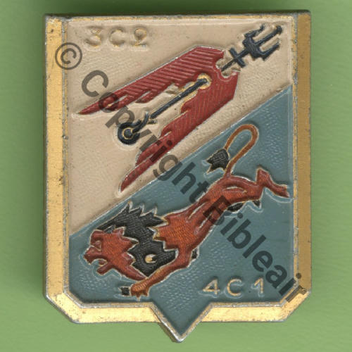 A0840 1944.46 NH GC.2.18 SAINTONGE  A.AUGIS LYON ST.BARTH 2Li Alu peint 2Griffes Dos lisse strie irreg Src.Y.GENTY 91Eur(x4) 