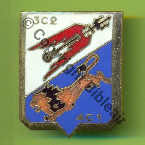 A0840 EC.1.8 SAINTONGE CAZAUX  FIA LYON Bol fenetre allonge Dos lisse SNH Lion marron 7Eur(x2) 