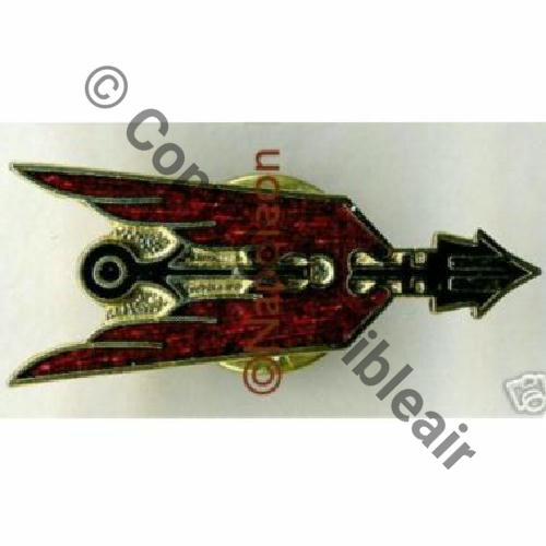 A0841 3C2 1eDRILLE 1.8 CAZAUX  SM (Dr) Attac US PINS.. Dos lisse SNH 30x13mm Sc.STELLA 26Eur04.06