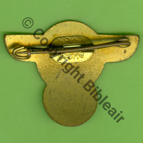 A0937  1956.63 A0937NH GB.II.91 GUYENNE ORAN  AUGIS SM+Bol fenetre allonge Pastille AUGIS LYON a l.envers Dos lisse 45x33mm Grave main RC 58.4 Src.Y.GENTY 48Eur09.10 