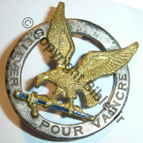 A0973 ESCADRON ELEVES SS.OFF GE.318 NIMES  DrP 2Anneaux Vertic Guilloche Embouti FRAPPE A974 Sc.JM.KERGAL 