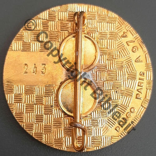A0974  GERMAS.15.319  AVORD  DrP+DPast lisse Guilloche  RECTO et VERSO DORE No243 Src.leberetvert  