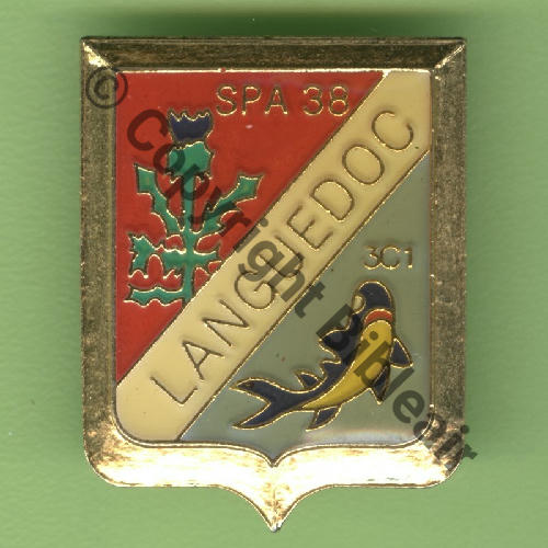 A1015 1971+ EC.3.7 LANGUEDOC ST.DIZIER  SM Bol fenetre oval Dos lisse CHARDON BLEU PLASTIFIE Src.Y.GENTY 