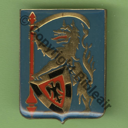 A1033 1983.94... ESC.GEVAUDAN CAP10 GE.313 AULNAT AVORD  BERAUDY PLASTIFIE Bol prison dans cercle Dos Ecailles Dore SNH ASP.MAHAGNE 1983 Src.Y.GENTY 
