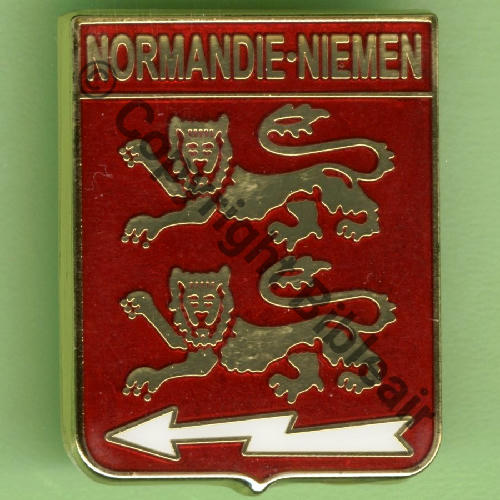 A1047 2026 RC.2.30 NORMANDIE NIEMEN MONT MARSAN  DUSEAUX Griffes et butees Dos scintillant 29x36mm TRANSLUCIDE Src.Y.GENTY 