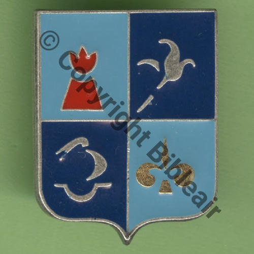 A1050 BA.181 ST.DENIS LA.REUNION  B.et S. BESSIN SALMSON Broche Dos lisse MOTIFS HAUT DECENTRES Src.Y.GENTY 15Eur(x2) 