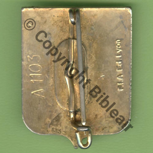 A1103 1979.92 EC.4.11 JURA BORDEAUX  FIA.Ed LYON lateral droit Bol prison allonge Dos lisse Email Motifs en creux Src.Y.GENTY 28Eur(x3) 