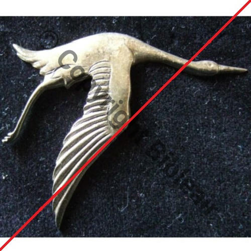 A1104 REPRODUCTION ARGENT CIGOGNE SPA.3 Sans poincon 2Anneaux Dos lisse NON PORTES Src.sierck2009  