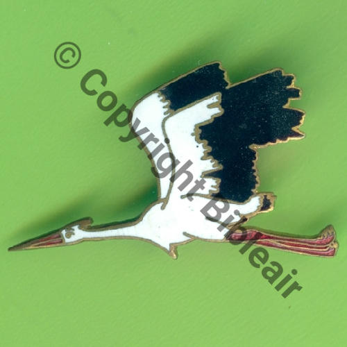 A1106 1940.45 A1106NH SPA.167 4eDRILLE GC.II.5  CIGOGNE AILE HAUTE  A.AUGIS ST.BARTH LYON 3Lign En creux tres fin Dos lisse Src.Y.GENTY 206Eur12.19  