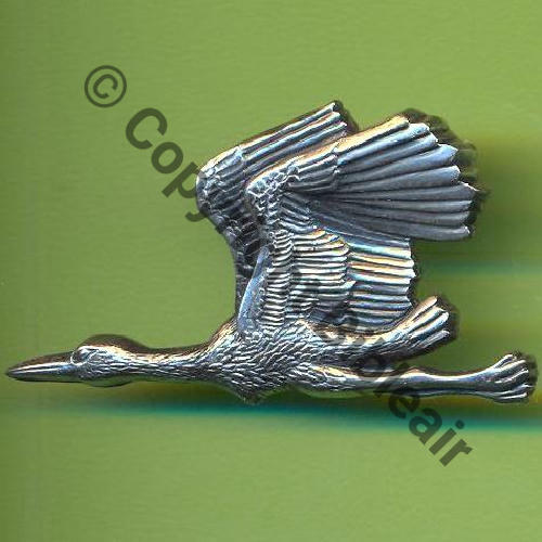 A1106 1992 A1106 SPA.167 2eDRILLE 2.4  CIGOGNE AILE HAUTE  J.BALME SAUMUR 2Attache PINS Dos lisse Grave AG MASSIF No039 SNH Src.Y.GENTY 48Eur12.16 