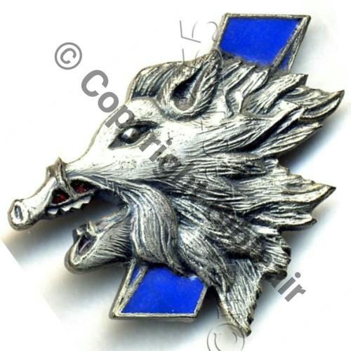 A1114 1977- A1114NH 1eDrille 3.3 SANGLIER BLEU  FIA LYON Bol fenetre allonge Embouti Dos lisse strie Langue non peinte Sc.STELLA 44Eur07.07