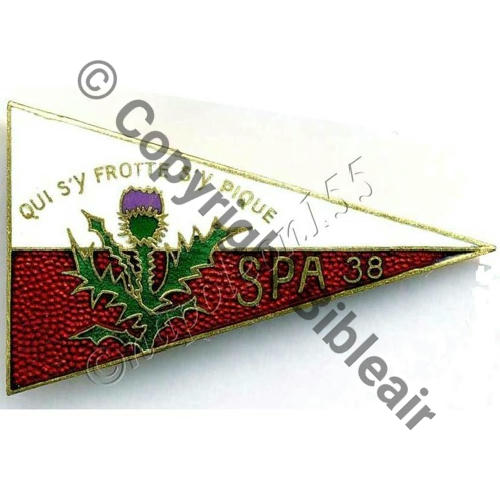 A1123  1955.. A1123NH SPA.38 2eDRILLE EC.3.7 LANGUEDOC  AUGIS SM Bol fenetre Allonge grave AUGIS LYON Dos lisse irreg 51x31mm Src.STELLA 61Eur(x4) 