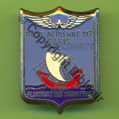 A1156Recent  BA 117  PARIS TYPE 3     DrP 2Anneaux Dos lisse Aile sertie Src.Y.GENTY 2Eur02.05