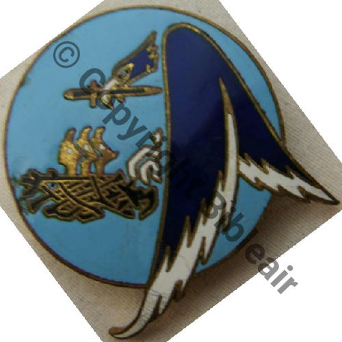 A1165NH ECOLE AIR SALON  A.AUGIS ST.BARTH LYON 3Li Bol fenetre allonge Dos Granuleux +PoinconAA LYON Pommeau bleu Src.quivivefrance 20EurInv 