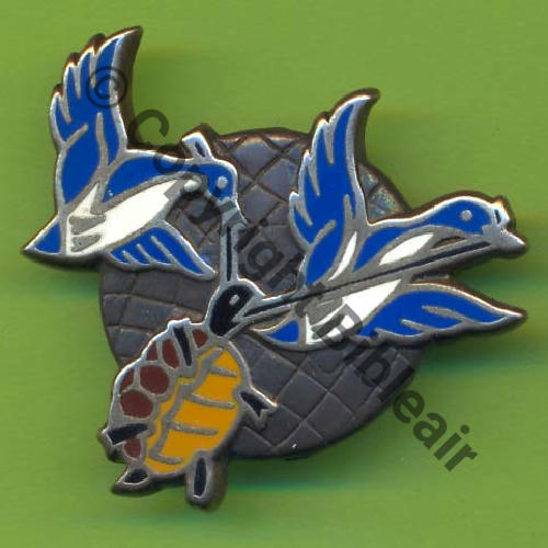 A1267 CFAP VILLACOUBLAY  Dr Griffe unique et butees Dos lisse Bleu clair  Src.Y.GENTY 10Eur(x2) 