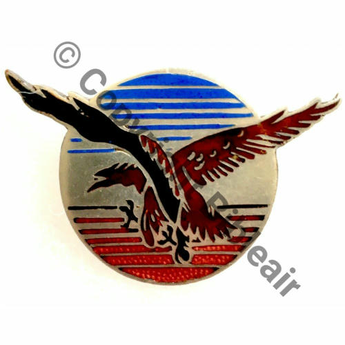 A1277NH ECOLE AUXILIAIRE DE PILOTAGE No17 EVREUX SM Bol fenetre AIGLE SOMBRE SOL ORANGE Src.mesnil01 93Eur03.21 