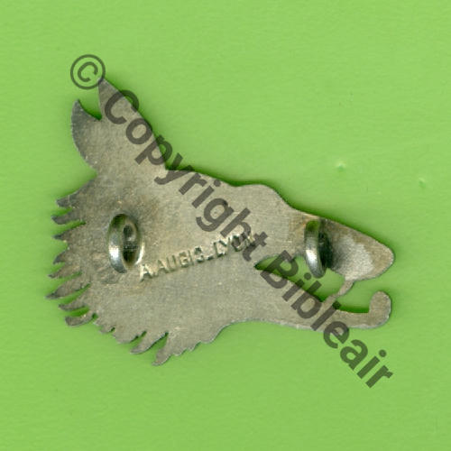 A1382  1937.40 A1382NH SPA.79 TETE LOUP 4eDRILLE GB.2.19  A.AUGIS LYON 1Lign 2Anneaux Dos lisse Src.Y.GENTY 158Eur(x3) 