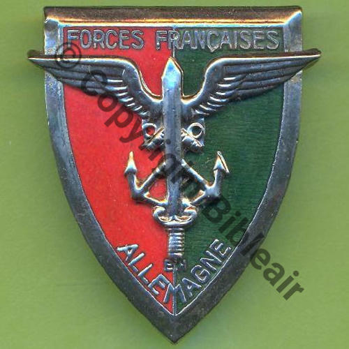 G0803 FORCES FRANCAISES ALLEMAGNE  ANDOR Argente Bol fenetre Dos quadrille losange  Sc.Y.GENTY 5Eur12.10 