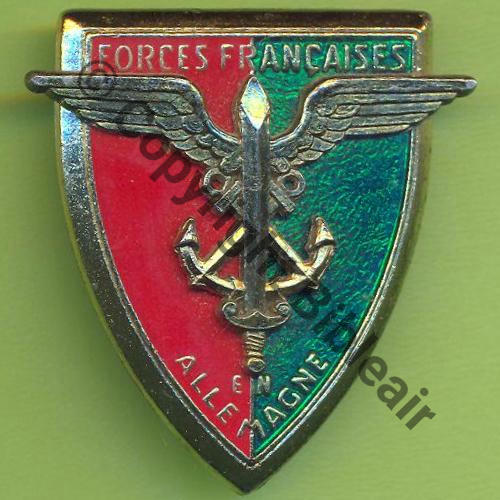 G0803 FORCES FRANCAISES ALLEMAGNE  De Griffes et butees Dos irreg Src.Y.GENTY 2Eur06.07 