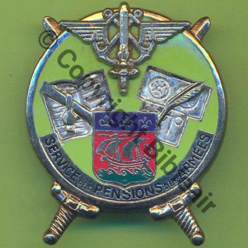 G2986 SERVICE des PENSIONS des ARMEES  DrP 2Anneaux Dos lisse Src.Y.GENTY 5Eur(x4) 10.13 