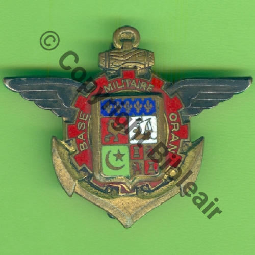 H0704  BASE MILITAIRE ORAN DrP+Past Guilloche Embouti Src.Y.GENTY 7Eur(x2) 