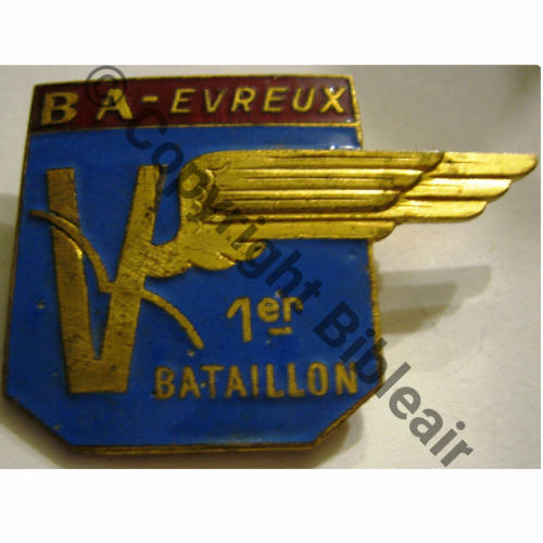 FRANCE EVREUX 1er Bat  MATTER SM Bol pastille MATTER PARIS Dos lisse irreg Src.frenchinsigniaocom 380Eur(x4) 