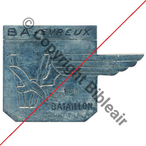 FRANCE EVREUX BA.105 1er Bat AIR  Fab Perso SM Bol fenetra allonge colle araldite Dos lisse ADC REY 55EurInv