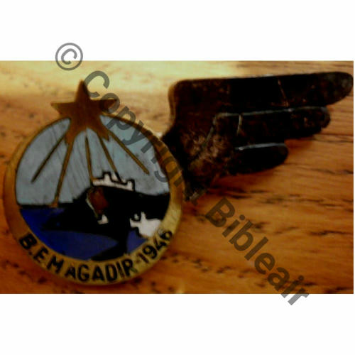 MAROC  AGADIR NH BA.152  SM Bol Dos lisse irreg rayures Aile cuivree brulee ECLAT Src.hussard07 197Eur(x2) 