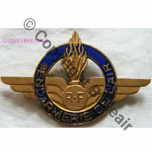 GENDARMERIE AIR 1939 DORE  SM 2Anneaux Dos lisse DORE Src.quivivefrance 1350EurInv  