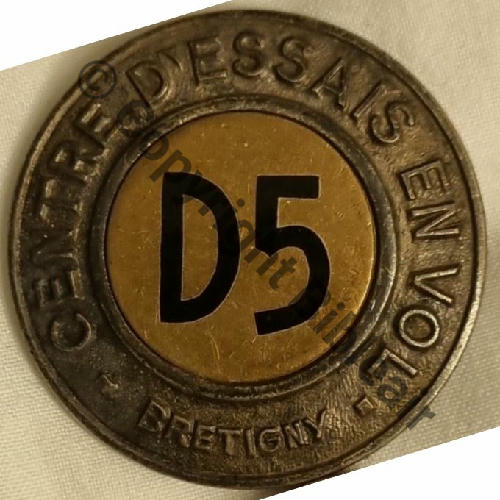 BRETIGNY NH CEV Badge D5  AB.P Attac a vis Dos lisse 42mm 1946 Src.marc8365 25Eur03.24 