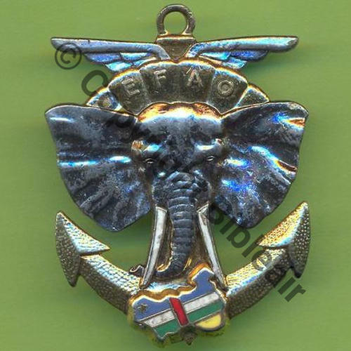 CENTRAFRIQUE  NH OPE EFAO Type.1  petites lettres defenses blanches Ancre Grumeleuse  SM DBol fenetre Guilloche tres fin type ANDOR Sc.Y.GENTY 