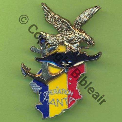 TCHAD  NH OPE MANTA AIR-MER  De Griffes et butees Dos scintillant Sc.Y.GENTY 8EurInv 