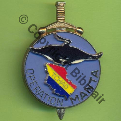 TCHAD  NH OPE MANTA INTERARMEES 1e Modele sans Air et Marine De Griffes et butees Dos scintillant Sc.Y.GENTY 7EurInv 