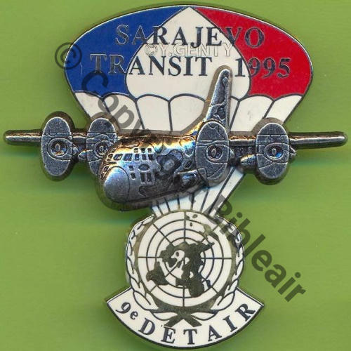 SARAJEVO  TRANSIT 1995 9eDet NH  PICHARD Griffes et butees Dos strie 19Eur(x2) 