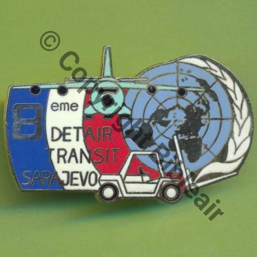 SARAJEVO TRANSIT 8e mandat NH  DEMONS MERV Dos lisse 2 Attac PINS  No060  ScY.GENTY 27Eur(x3) 
