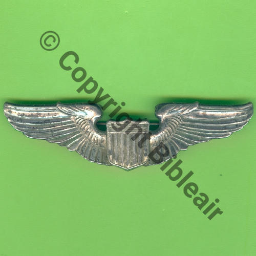 BREVET AMERICAIN PILOTE FRANCE WW2 SM Embouti Eping bascule Tuyau ARGENT... Src.Y.GENTY  25Eur04.20 