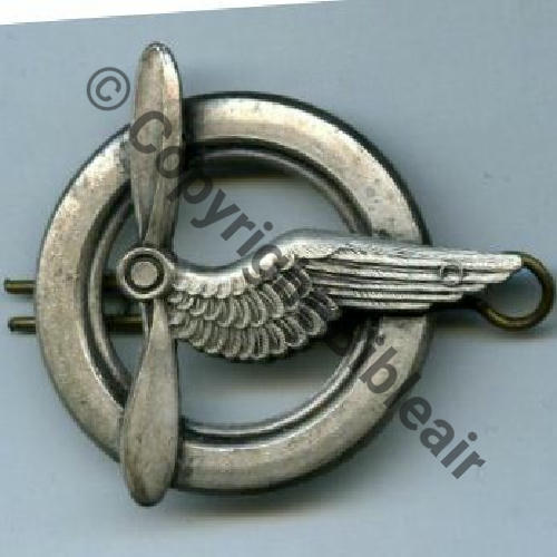 BREVET MEMBRE EQUIPAGE AVION & DIRIGEABLE  (MOURGEON) SM 2Anneaux Dos lisse  Aile Emboutie Sc.BARTLETT 27Eur(x2)