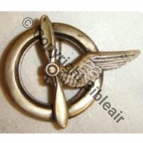BREVET MEMBRE EQUIPAGE AVION & DIRIGEABLE  SM 2ANNEAUX Embouti 40x49mm 16Eur Ebay03.06