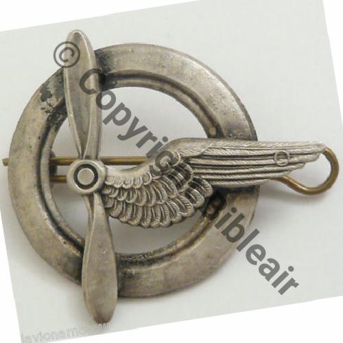 BREVET MEMBRE EQUIPAGE AVION & DIRIGEABLE  SM 2Anneaux Dos lisse Aile emboutie Sc.lavionamot 25Eur05.11 