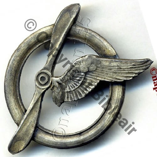 BREVET MEMBRE EQUIPAGE AVION & DIRIGEABLE  SM 2Anneaux Dos lisse Helice reculee Sc.STELLA 26Eur08.07 
