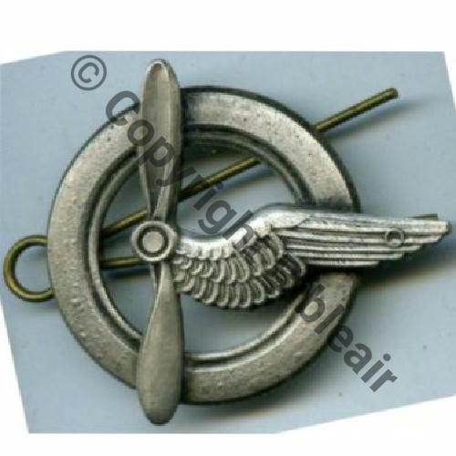 BREVET MEMBRE EQUIPAGE AVION & DIRIGEABLE  SM Dos lisse  Pince cravatte Sc.BARTLETT 26Eur(x2)