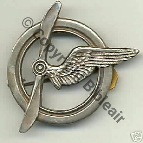 BREVET MEMBRE EQUIPAGE AVION & DIRIGEABLE  SM Eping bascule Dos irreg 63Eur11.06 