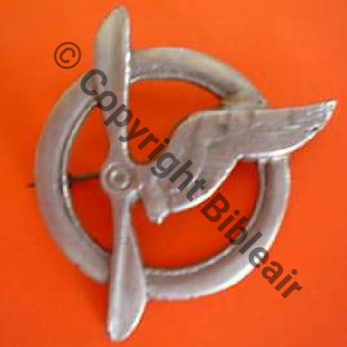 BREVET MEMBRE EQUIPAGE AVION & DIRIGEABLE  SM Epingle bascule Dos lisse  SGC JEAN... 35mm MOULAGE ARGENT.. Sc.histomar69 61Eur06.08