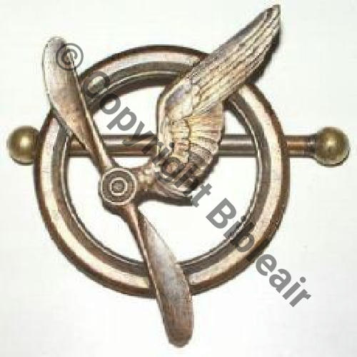 BREVET MEMBRE EQUIPAGE AVION & DIRIGEABLE No.B.1242  SM 2Anneaux Dos lisse Sc.rascasson  151Eur03.07