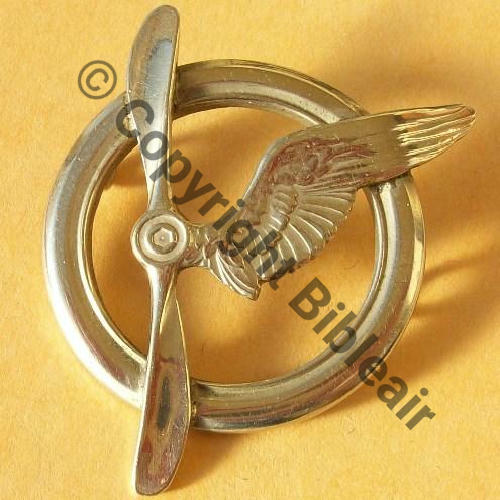 BREVET MEMBRE EQUIPAGE AVION & DIRIGEABLE No06372  SM 2Anneaux Dos lisse No6372 Sc.R.HAEM  