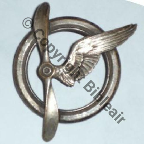 BREVET MEMBRE EQUIPAGE AVION & DIRIGEABLE No14418  SM 2ANNEAUX Dos lisse Sc.T.LECLERE 35EurInv 