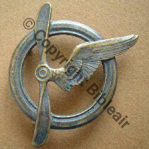 BREVET MEMBRE EQUIPAGE AVION & DIRIGEABLE No9624  SM 2ANNEAUX 35mm Sc.tap-64 78Eur06.07